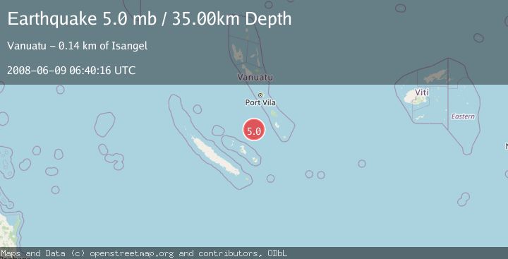 Map of VANUATU REGION