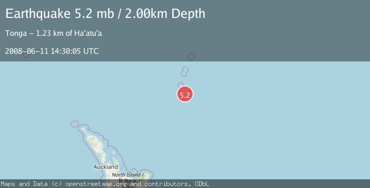 Map of SOUTH OF KERMADEC ISLANDS