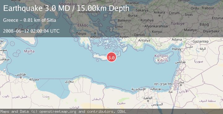Map of CRETE, GREECE