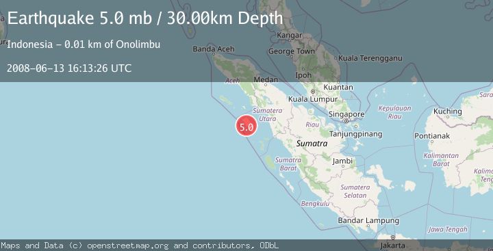 Map of NIAS REGION, INDONESIA