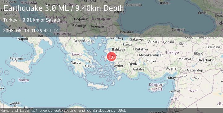 Map of NEAR THE COAST OF WESTERN TURKEY
