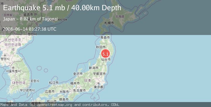 Map of EASTERN HONSHU, JAPAN