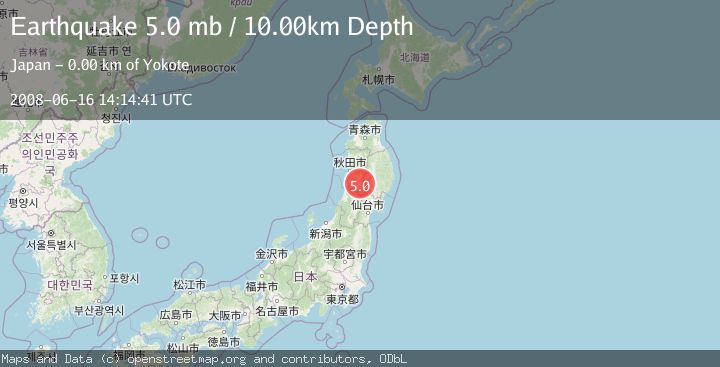 Map of EASTERN HONSHU, JAPAN