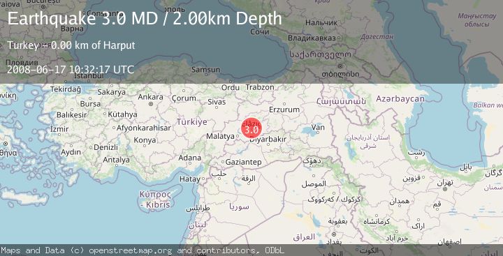 Map of EASTERN TURKEY