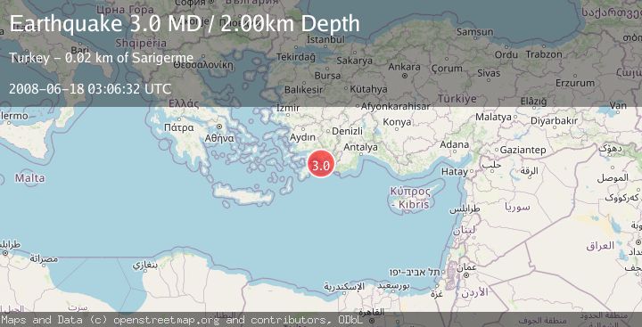 Map of DODECANESE ISLANDS, GREECE