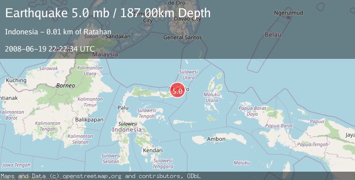 Map of MINAHASA, SULAWESI, INDONESIA