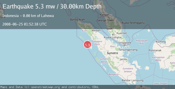 Map of NIAS REGION, INDONESIA