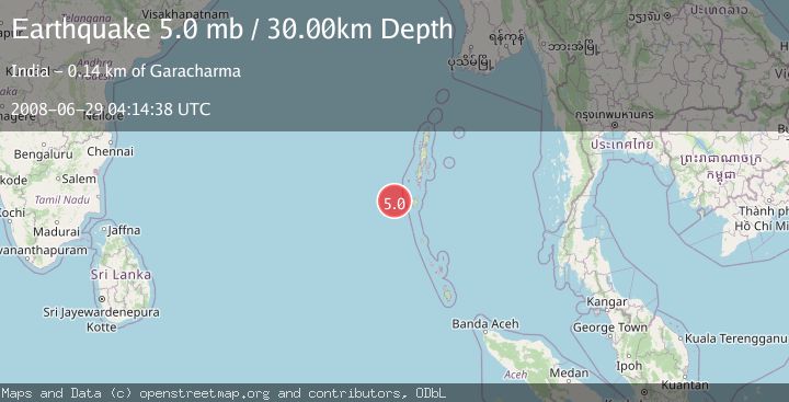 Map of ANDAMAN ISLANDS, INDIA REGION