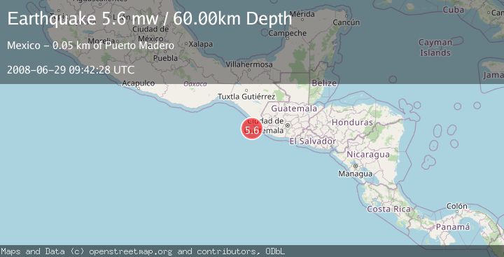 Map of OFFSHORE CHIAPAS, MEXICO