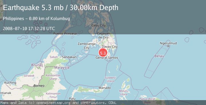 Map of MINDANAO, PHILIPPINES