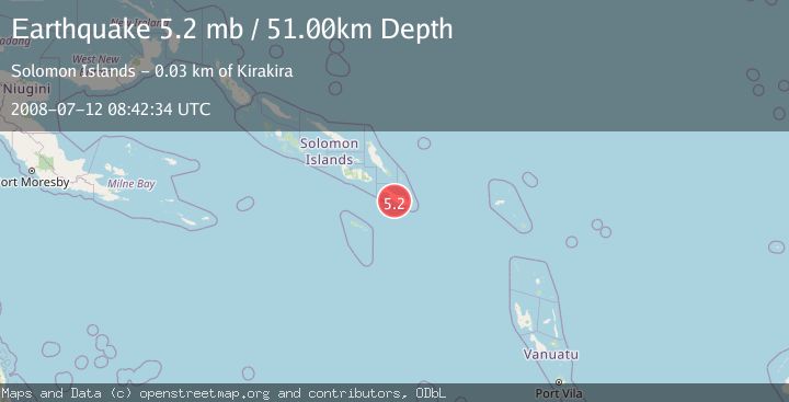 Map of SOLOMON ISLANDS