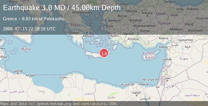 Map of CRETE, GREECE