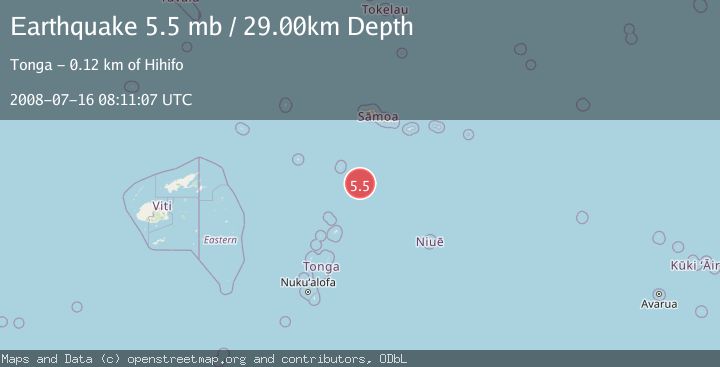 Map of SAMOA ISLANDS REGION