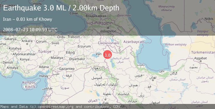 Map of TURKEY-IRAN BORDER REGION