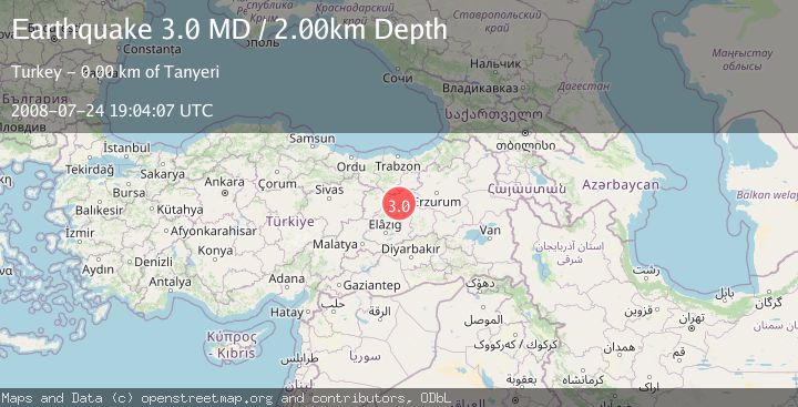 Map of EASTERN TURKEY