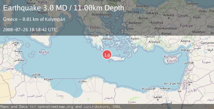 Map of CRETE, GREECE