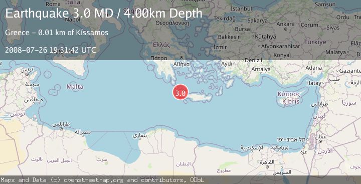 Map of CRETE, GREECE
