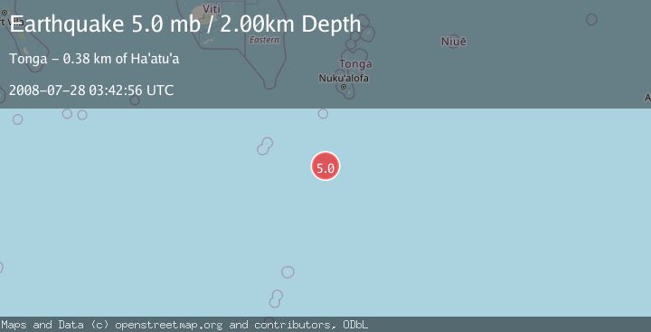 Map of SOUTH OF FIJI ISLANDS
