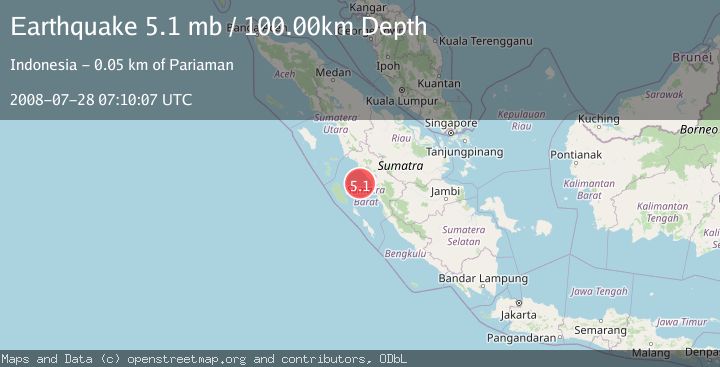 Map of SOUTHERN SUMATRA, INDONESIA