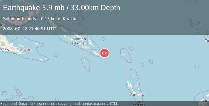 Map of SOLOMON ISLANDS