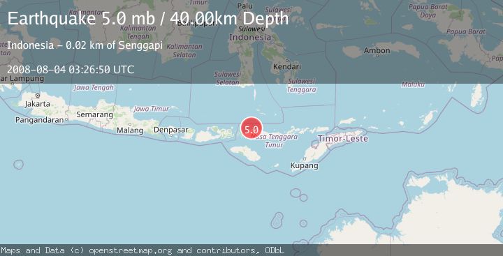 Map of FLORES REGION, INDONESIA