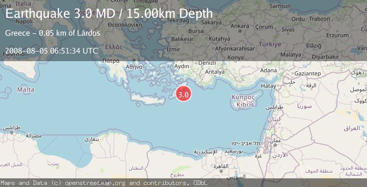Map of EASTERN MEDITERRANEAN SEA