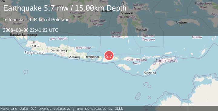 Map of SUMBAWA REGION, INDONESIA