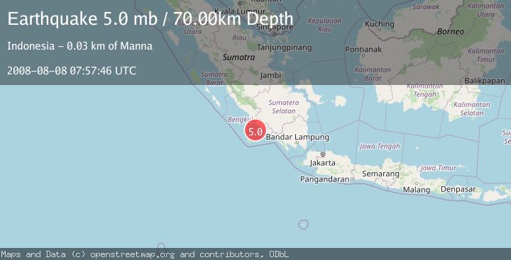 Map of SOUTHERN SUMATRA, INDONESIA