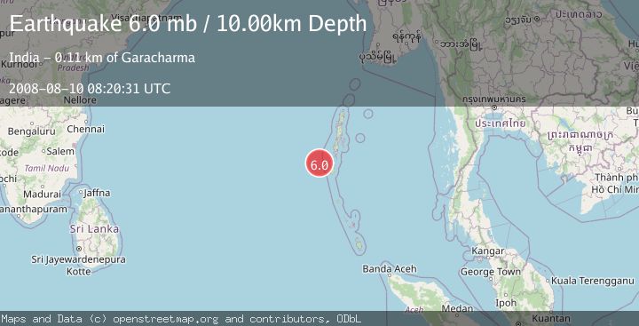 Map of ANDAMAN ISLANDS, INDIA REGION