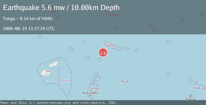 Map of SAMOA ISLANDS REGION