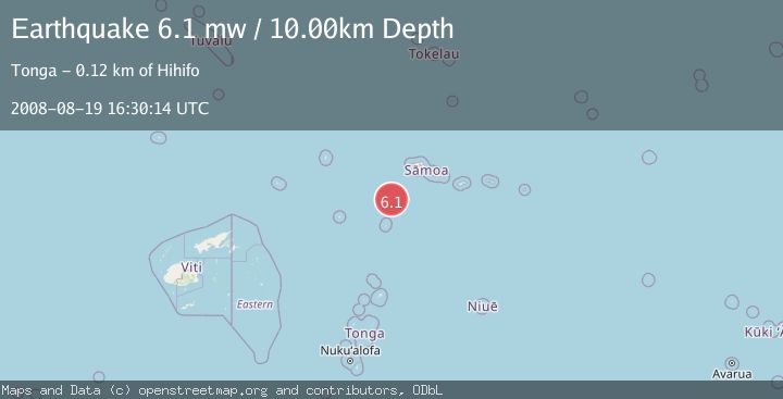 Map of SAMOA ISLANDS REGION