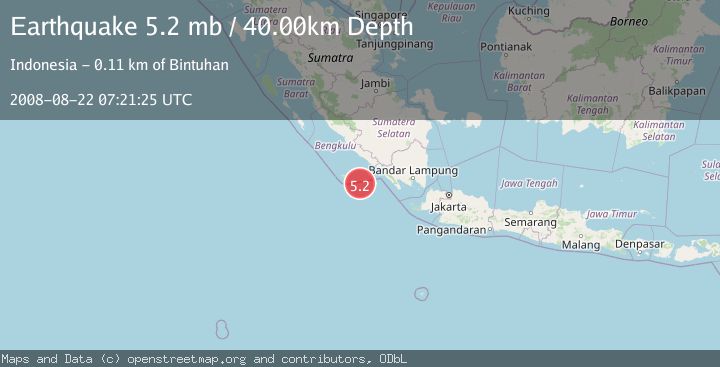 Map of SOUTHERN SUMATRA, INDONESIA