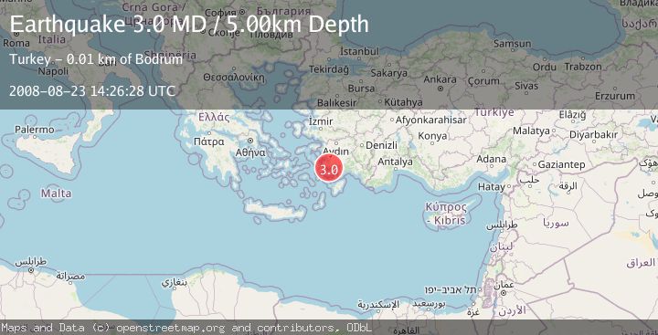Map of DODECANESE ISLANDS, GREECE
