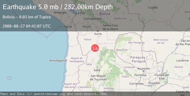 Map of POTOSI, BOLIVIA