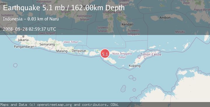 Map of FLORES REGION, INDONESIA