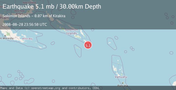Map of SOLOMON ISLANDS