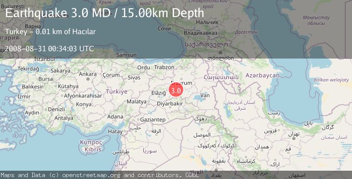 Map of EASTERN TURKEY