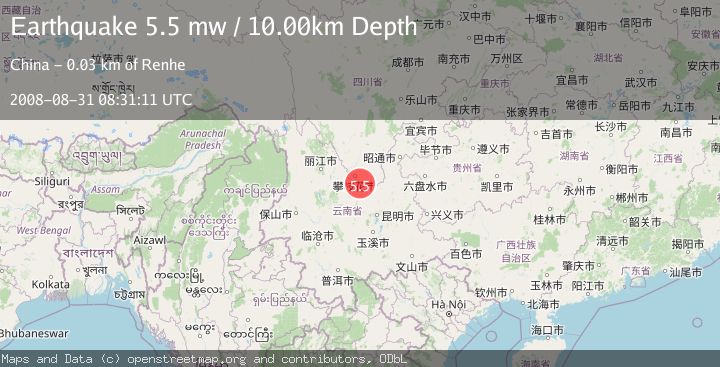 Map of SICHUAN-YUNNAN BORDER REG, CHINA
