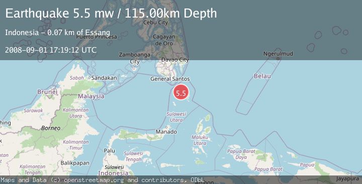 Map of KEPULAUAN TALAUD, INDONESIA
