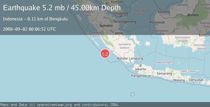 Map of SOUTHERN SUMATRA, INDONESIA