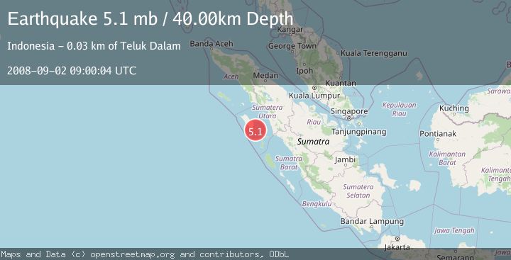 Map of NIAS REGION, INDONESIA