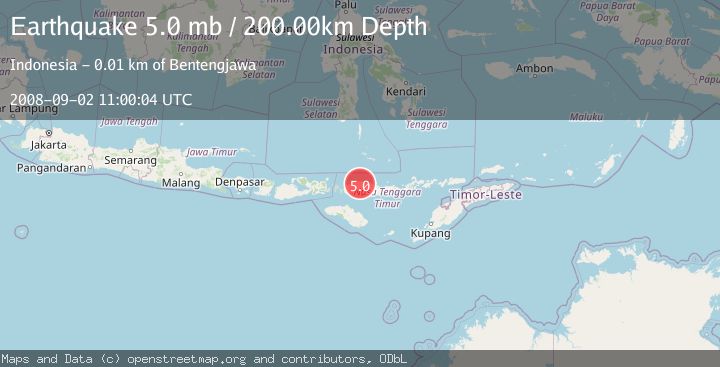 Map of FLORES REGION, INDONESIA