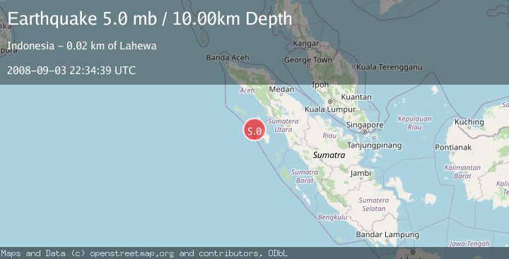 Map of NIAS REGION, INDONESIA