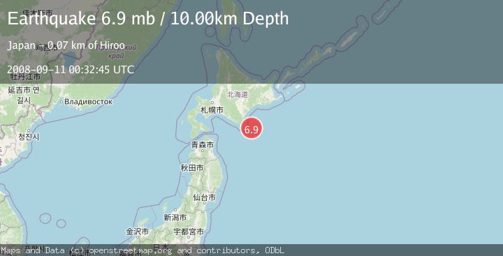 Map of HOKKAIDO, JAPAN REGION