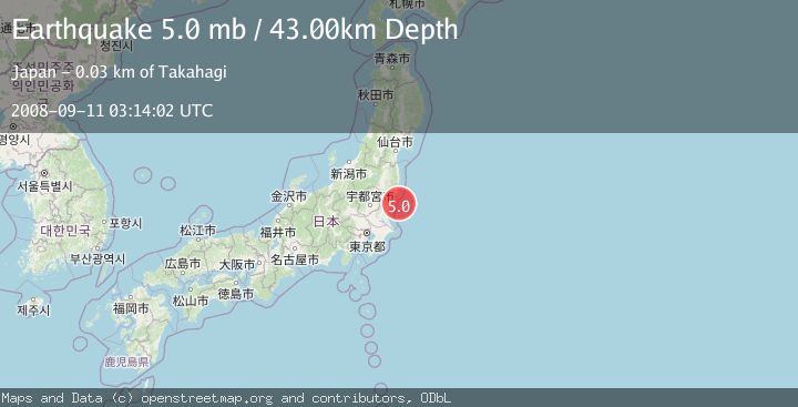 Map of NEAR EAST COAST OF HONSHU, JAPAN