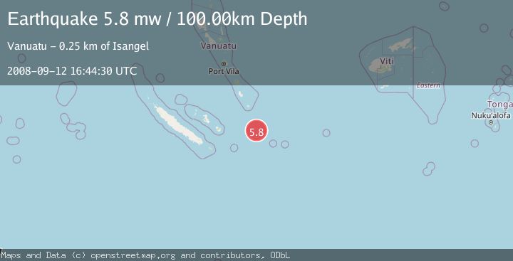 Map of SOUTHEAST OF LOYALTY ISLANDS