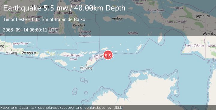 Map of EAST TIMOR REGION
