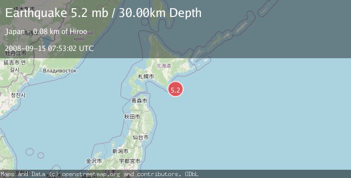 Map of HOKKAIDO, JAPAN REGION