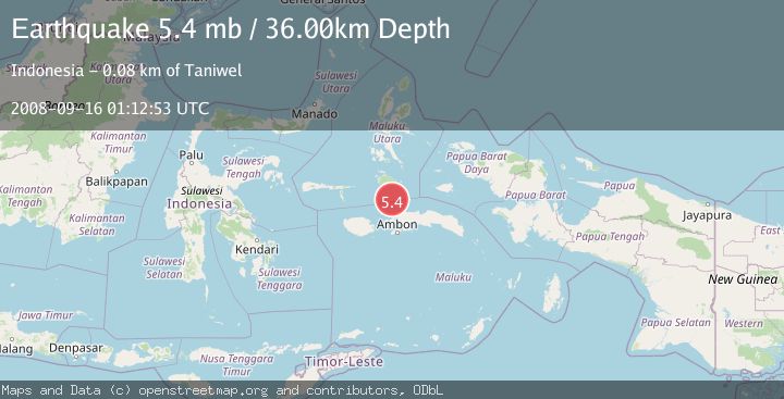 Map of CERAM SEA, INDONESIA