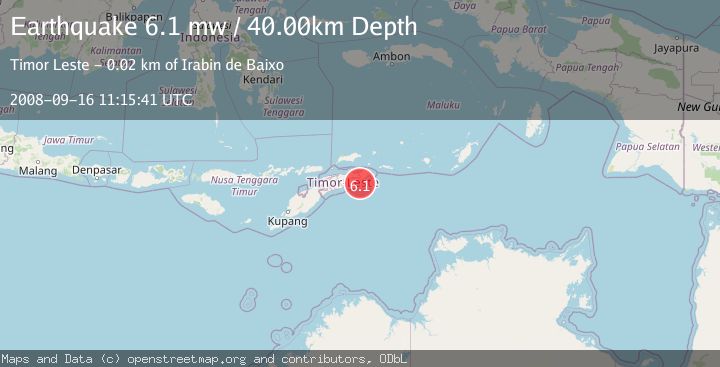 Map of EAST TIMOR REGION